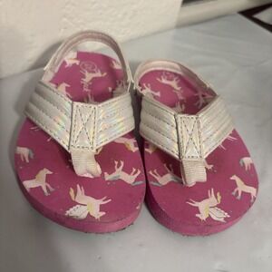 Toddler Girls Flip‎ Flops Size M 7/8